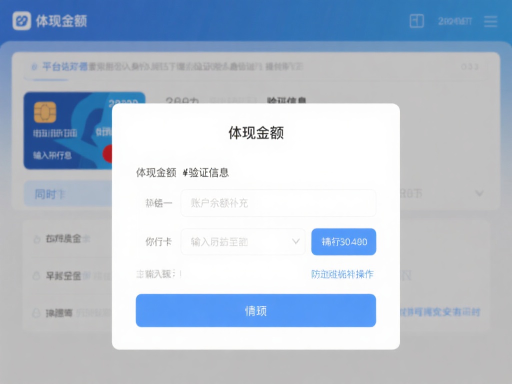 填写体现金额与验证信息
输入你希望体现的金额，确